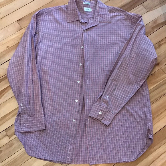 J. Crew multi color small check button shirt, Lg - Picture 1 of 5